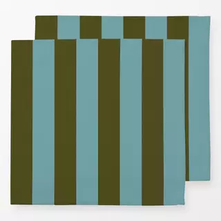 Servietten Blockstreifen Grün Eau de Nil