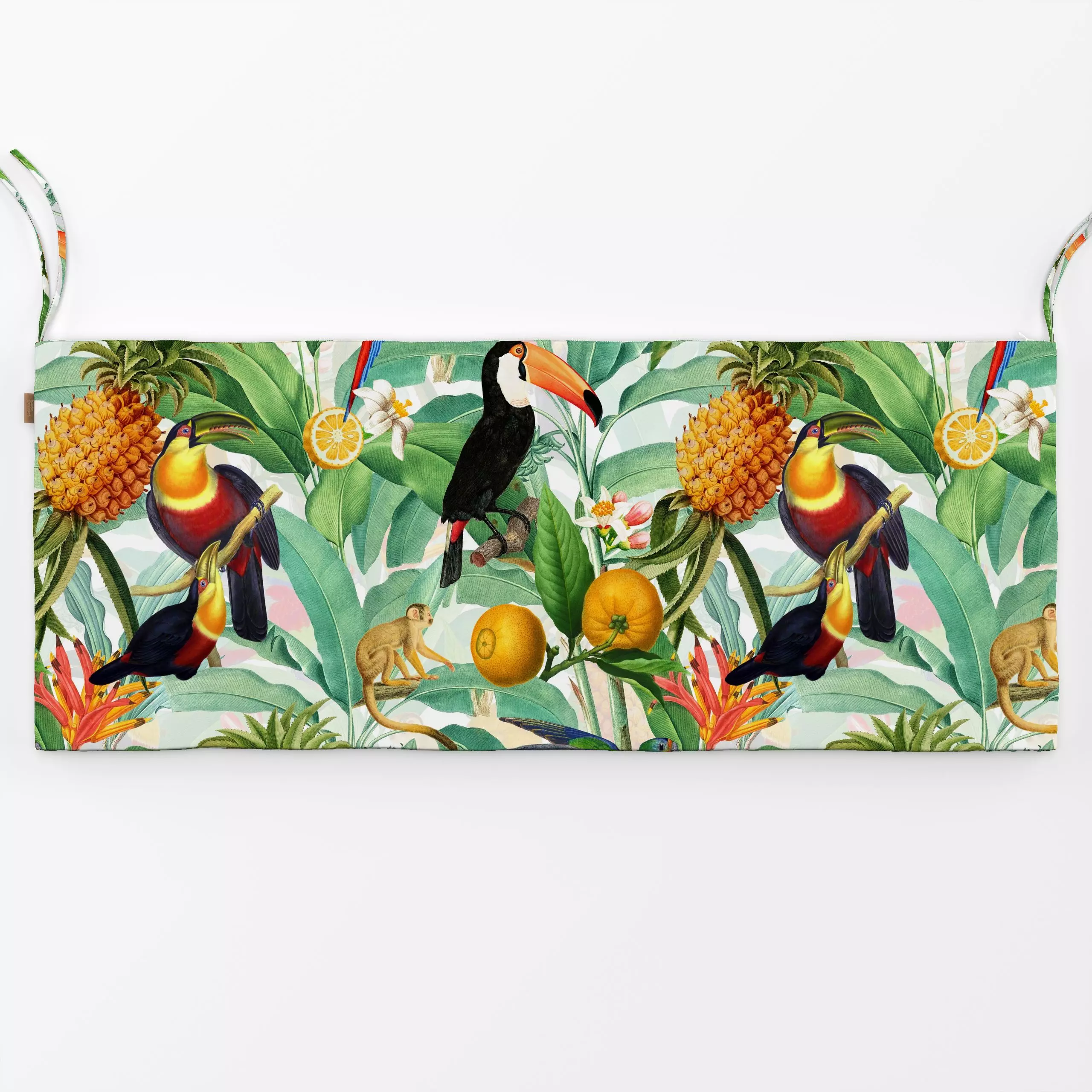 Bankauflage Tropischer Jungle Garten 2 - Sommer, Pflanzen & Botanik, Safari & Dschungel - von „Uta Naumann"; boho, Muster, N...