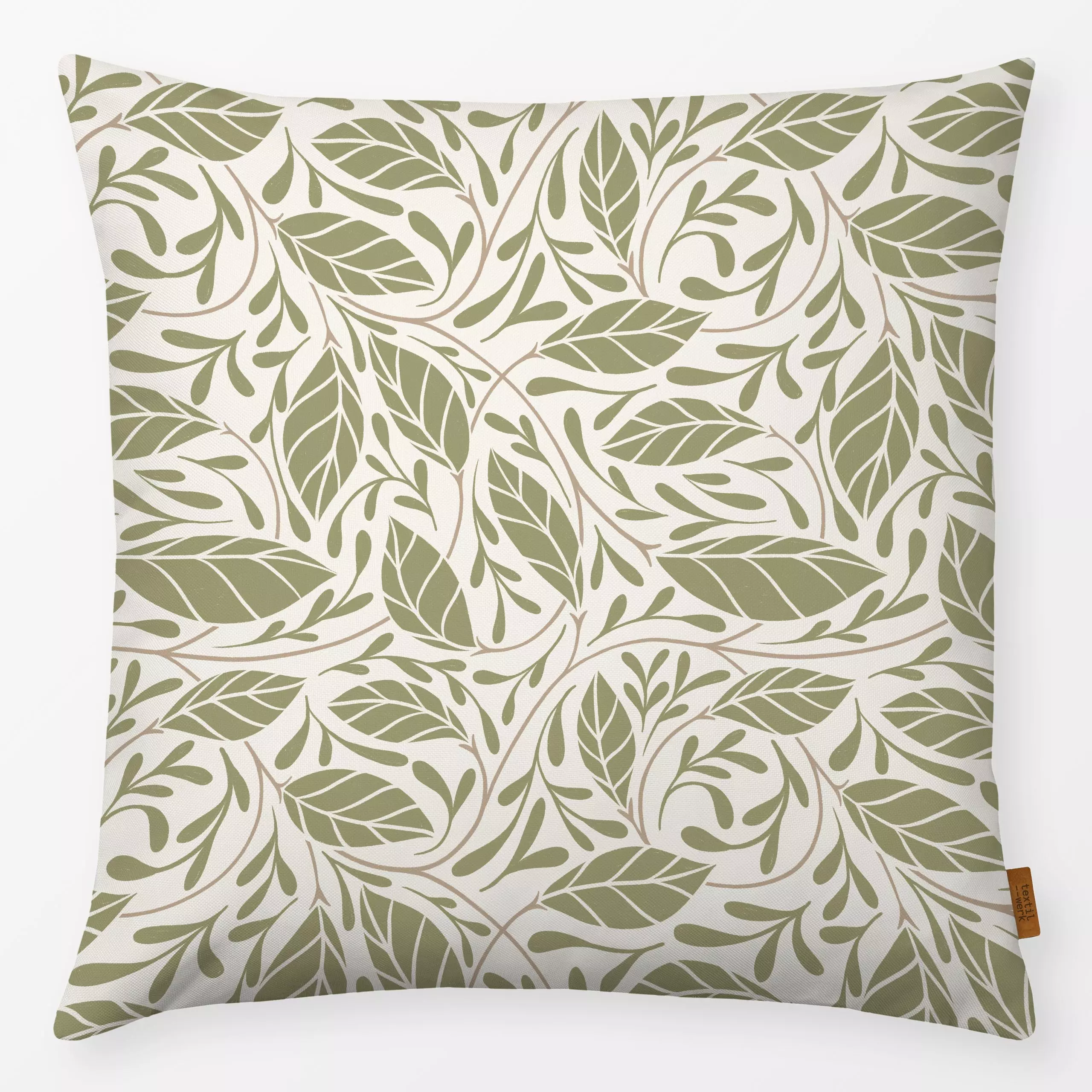 Kissen Sommer Garten 2025 - 4 - Sommer, Pflanzen & Botanik - von „Uta Naumann"; Muster, Blatt, abstrakt, Retro, Blätter, Gar...