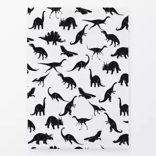 Geschirrtücher Dinosaurier 04 schwarz-weiß