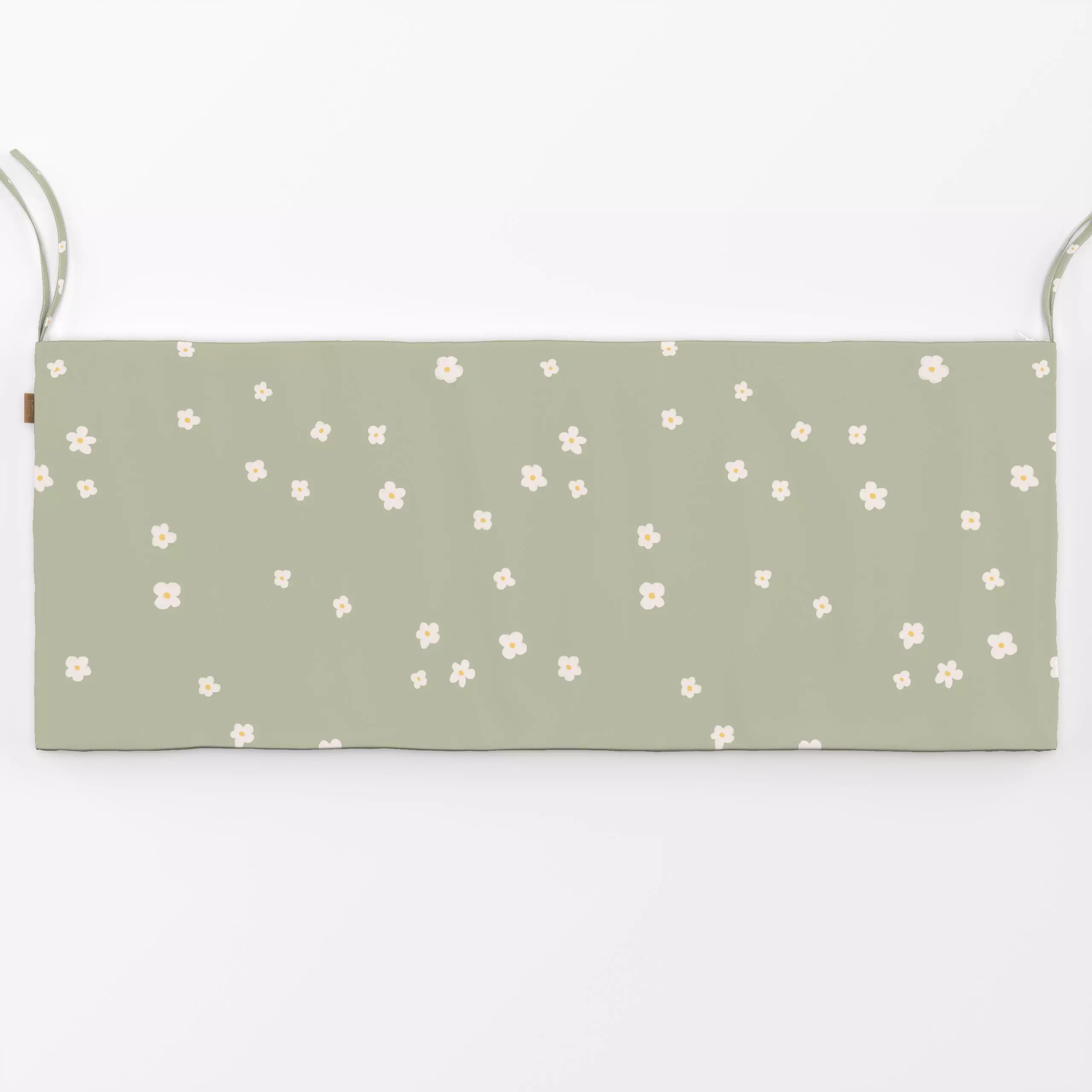 Bankauflage Blumen Pattern Grün - Frühling - von „Sophie Augustin Illustration"; Blumen, Blüten, Wiesenblumen, Ostern, streu...