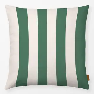 Kissen Stripes green ecru