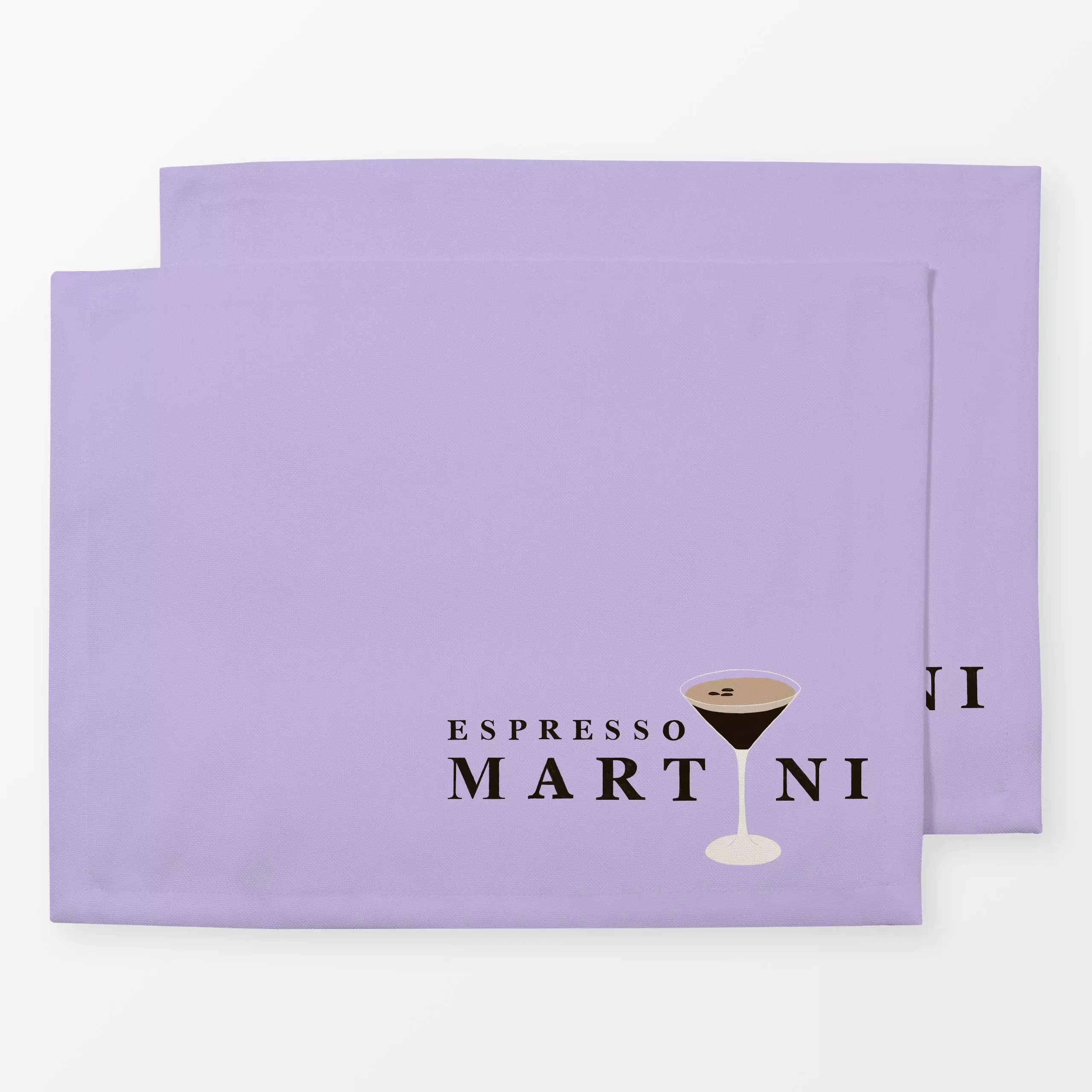 Tischset Espresso Martini Typo Flieder - Sprüche & Schriftzüge, Küche, Essen & Trinken - von „Sophie Augustin Illustration";...