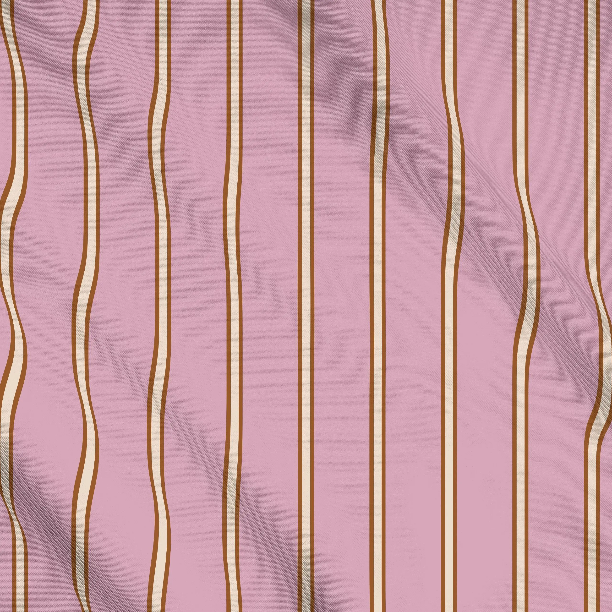 Meterware Streifen Rosa braun, gemustert, Ostern, von Studio Kesse