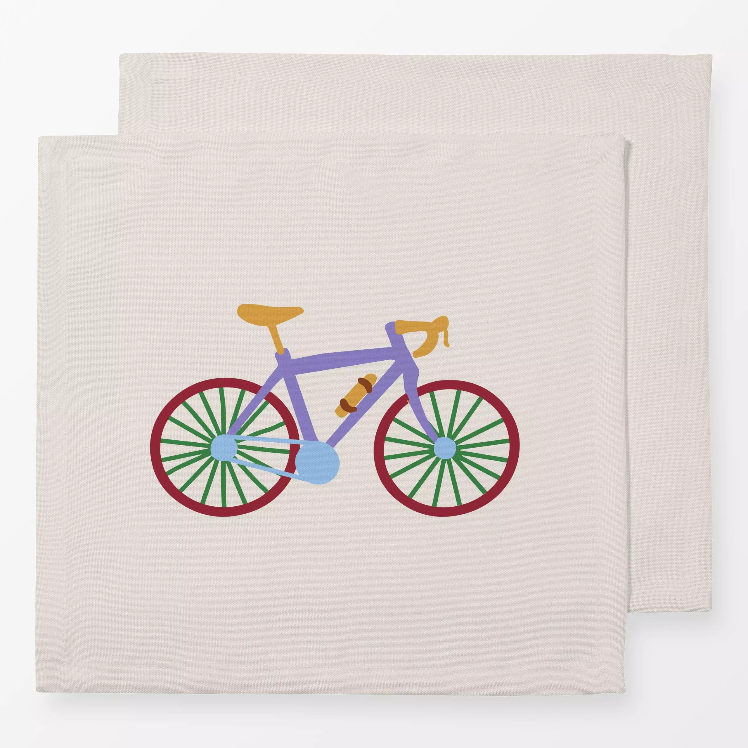 Servietten Fahrrad 1 - Sport - von „textilwerk"; Illustration, Münster, Fahrrad, beige, Stadt, Sport, geschenkidee, schlicht...