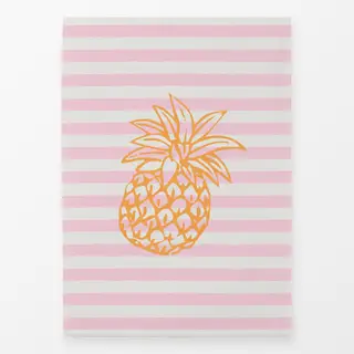 Geschirrtücher Ananas gestreift rosa
