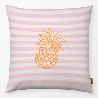 Kissen Ananas gestreift rosa