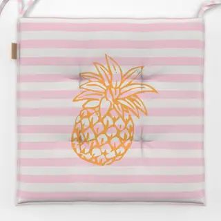Sitzkissen Ananas gestreift rosa