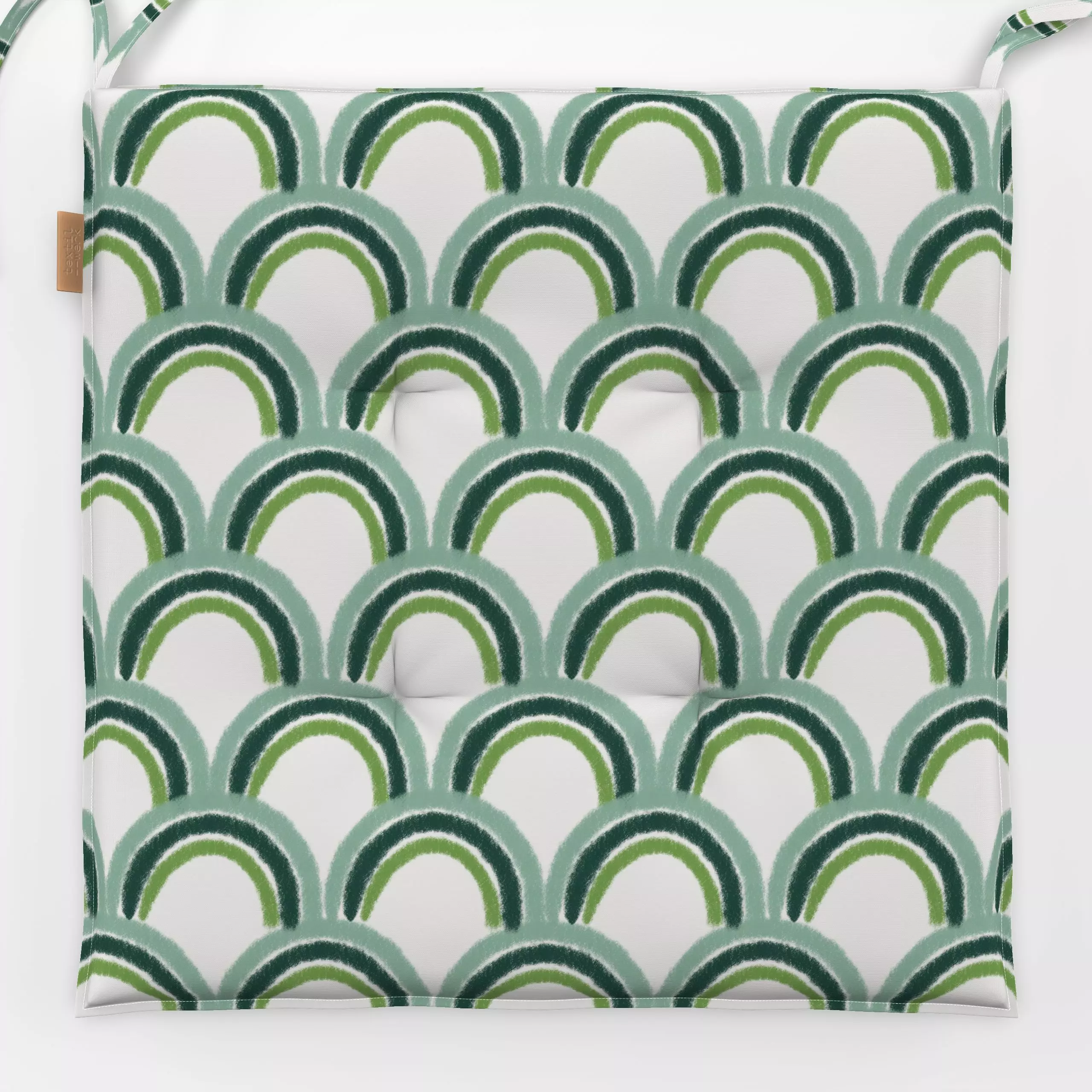 Sitzkissen Retro Regenbogen Mint Grün - Symbole & Muster, Retro & Vintage - von „Mareen Heinz"; Retro, Regenbogen, Kinderzim...