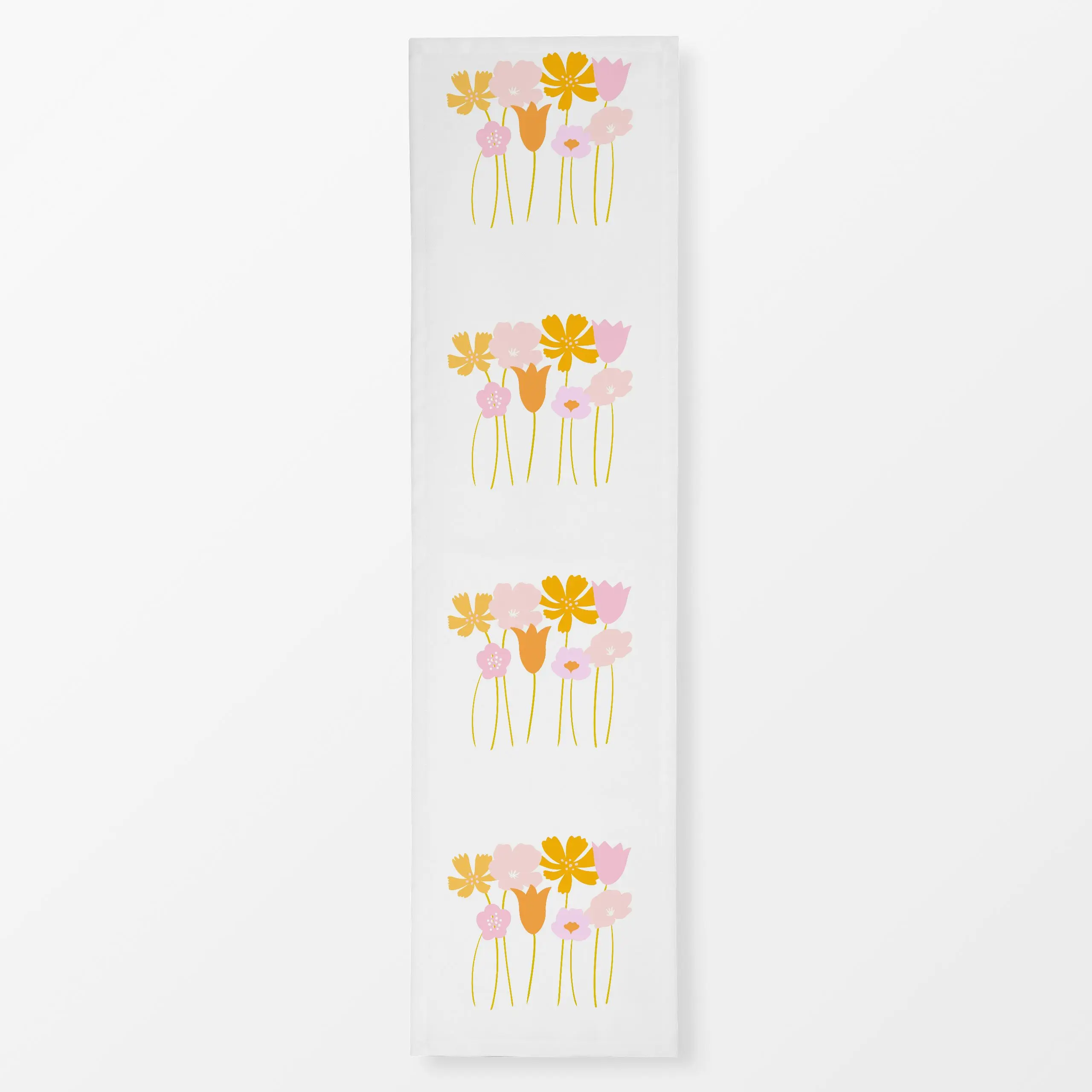 Tischläufer Happy Flowers Blumen - Blumen & Florales, Sommer, Pflanzen & Botanik - von „Monika Strigel"; minimal, abstrakt, ...