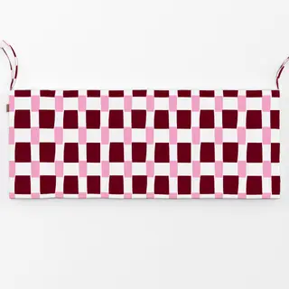 Bankauflage Karo Blütenpink & Beerenrot