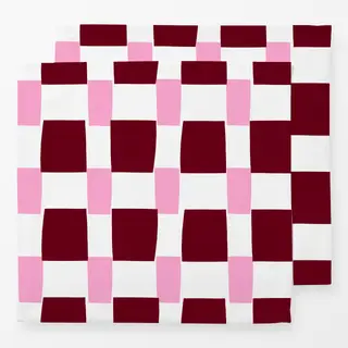 Servietten Karo Blütenpink & Beerenrot