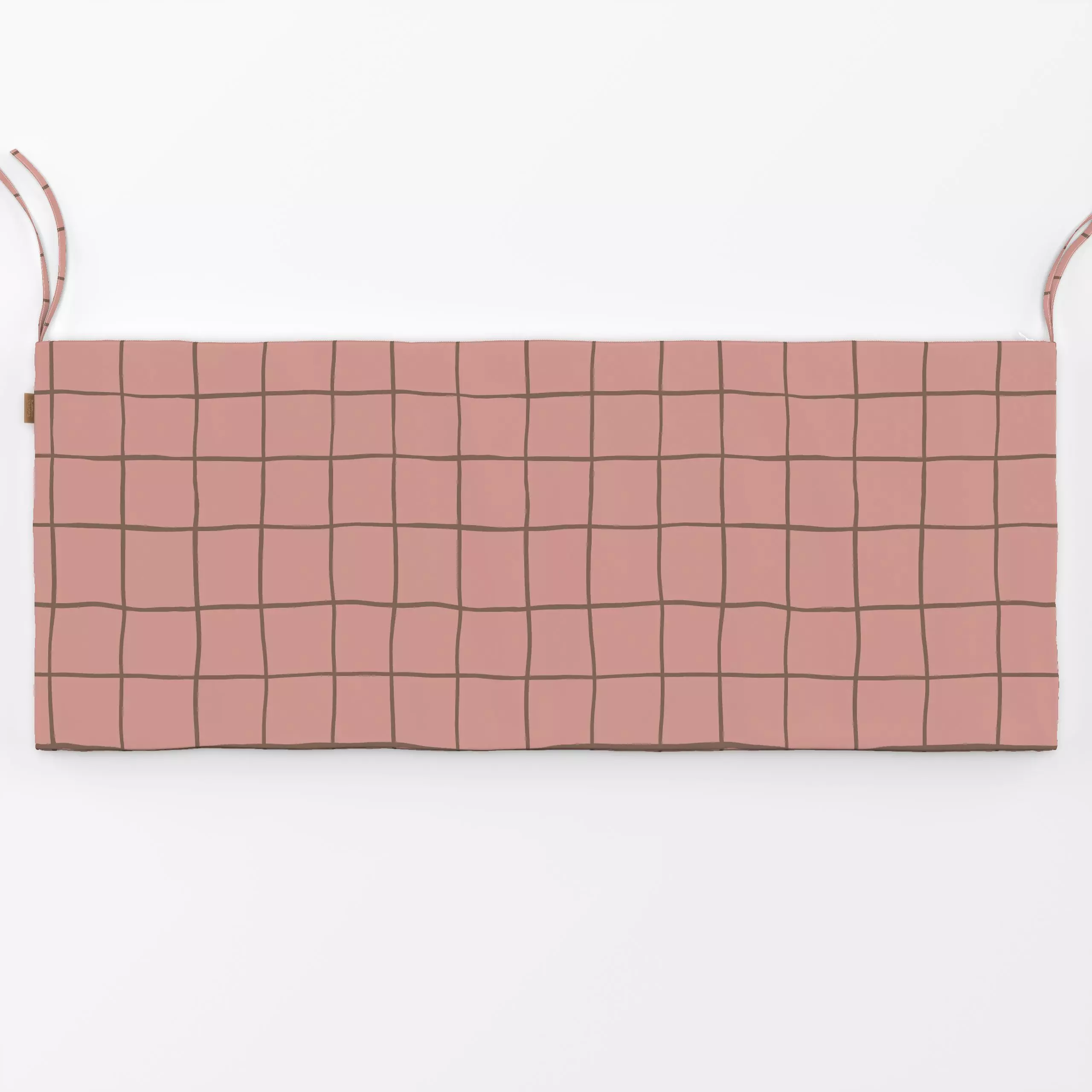 Bankauflage Karo Rosa Braun - Symbole & Muster - von „Studio Kesse"; Herbst, Scandi, landhaus, Herbstdeko, mauve, kariert, k...