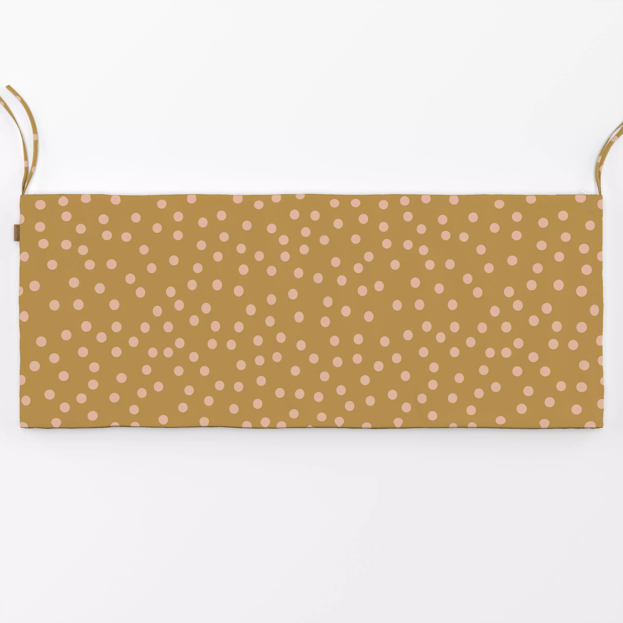 Bankauflage HAPPY Dots ocher - Symbole & Muster - von „Julia Schumacher"; Punkte, Kissen, Dots, ocker, Happy, juliaschumache...
