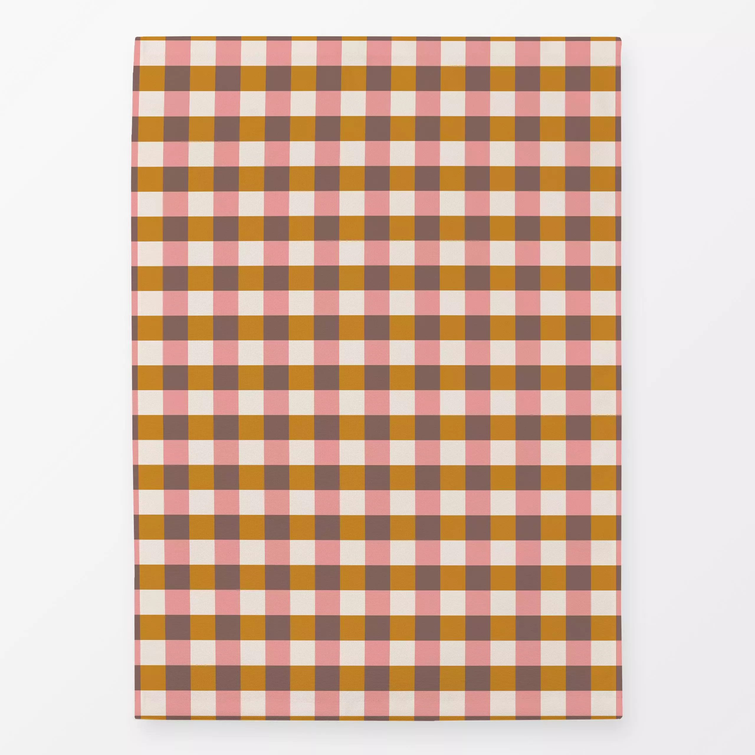 Geschirrtücher Picknick Plaid beige coral - Symbole & Muster - von „Kathrin Woo"; Sommer, Karos, kariert, Sommerlich, Garten...