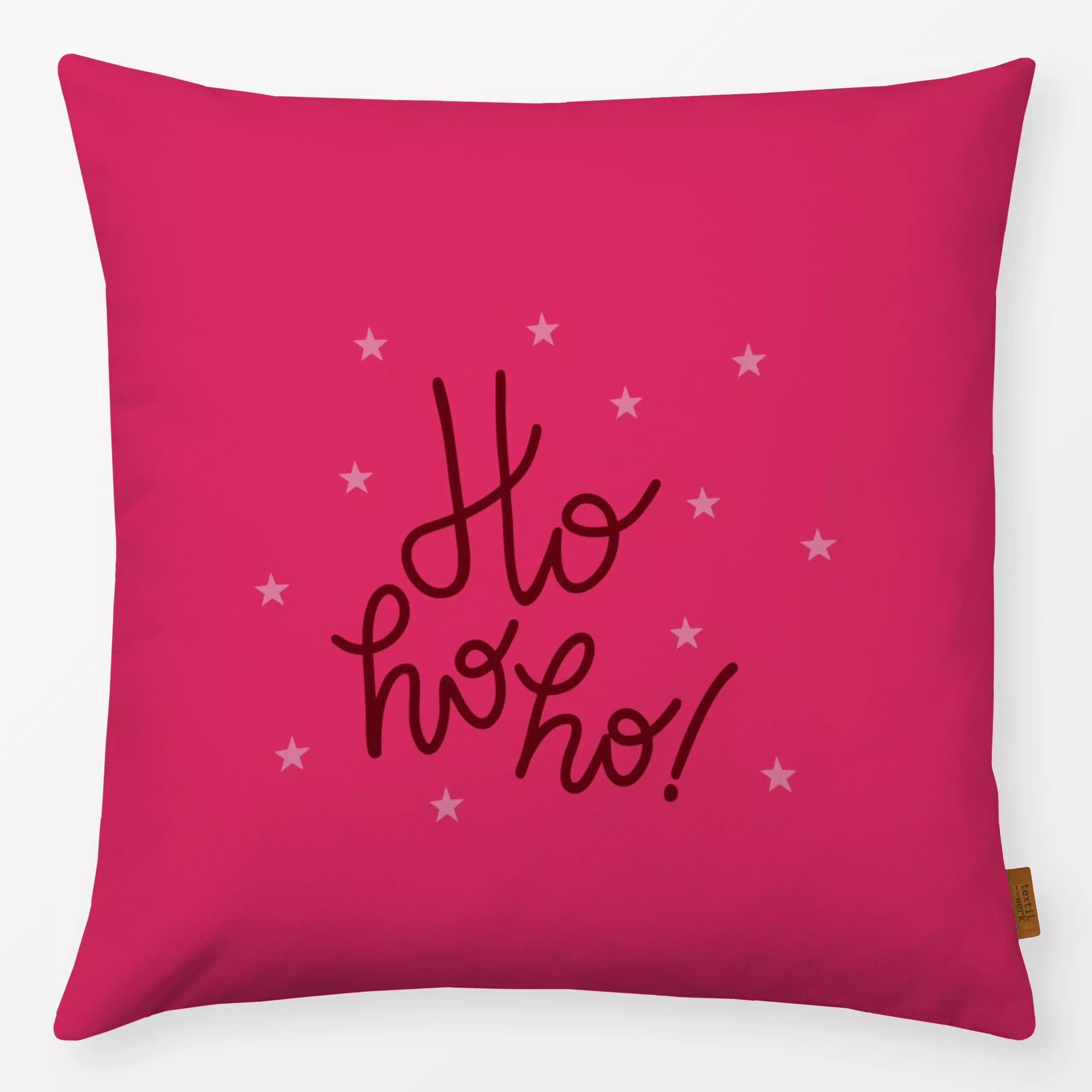 Kissen Ho Ho Ho - Sprüche & Schriftzüge, Weihnachten, Winter - von „Andrea Liesert"; Merry Christmas, Weihnachtsmann, xmas, ...