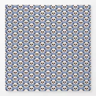 Tischdecke Panda blau Muster Wendekissen