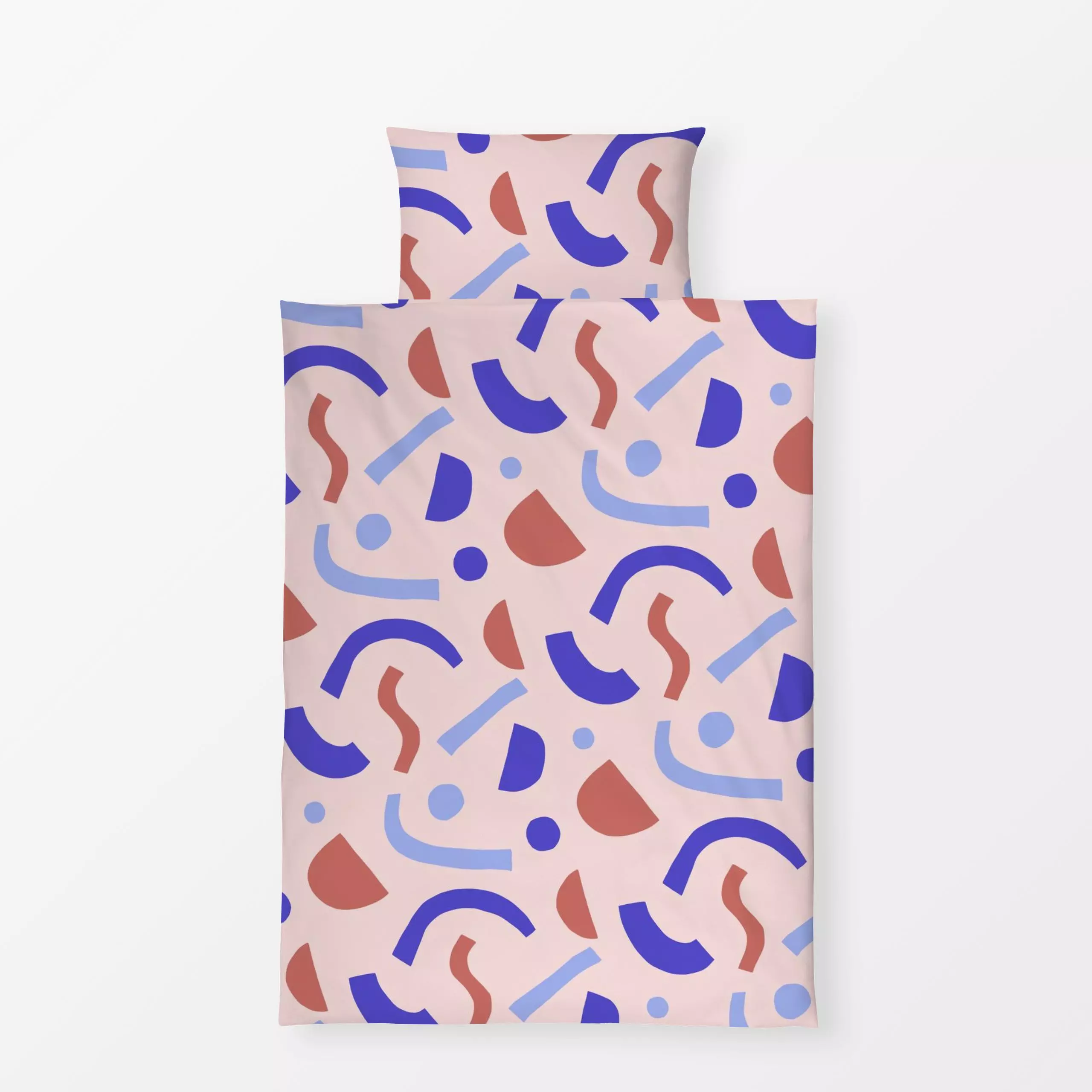 Bettwäsche Drömmande sommar - Sommer, Symbole & Muster - von „Buttablume"; abstrakt, modern, Shapes, Nordisch, trendfarben, ...