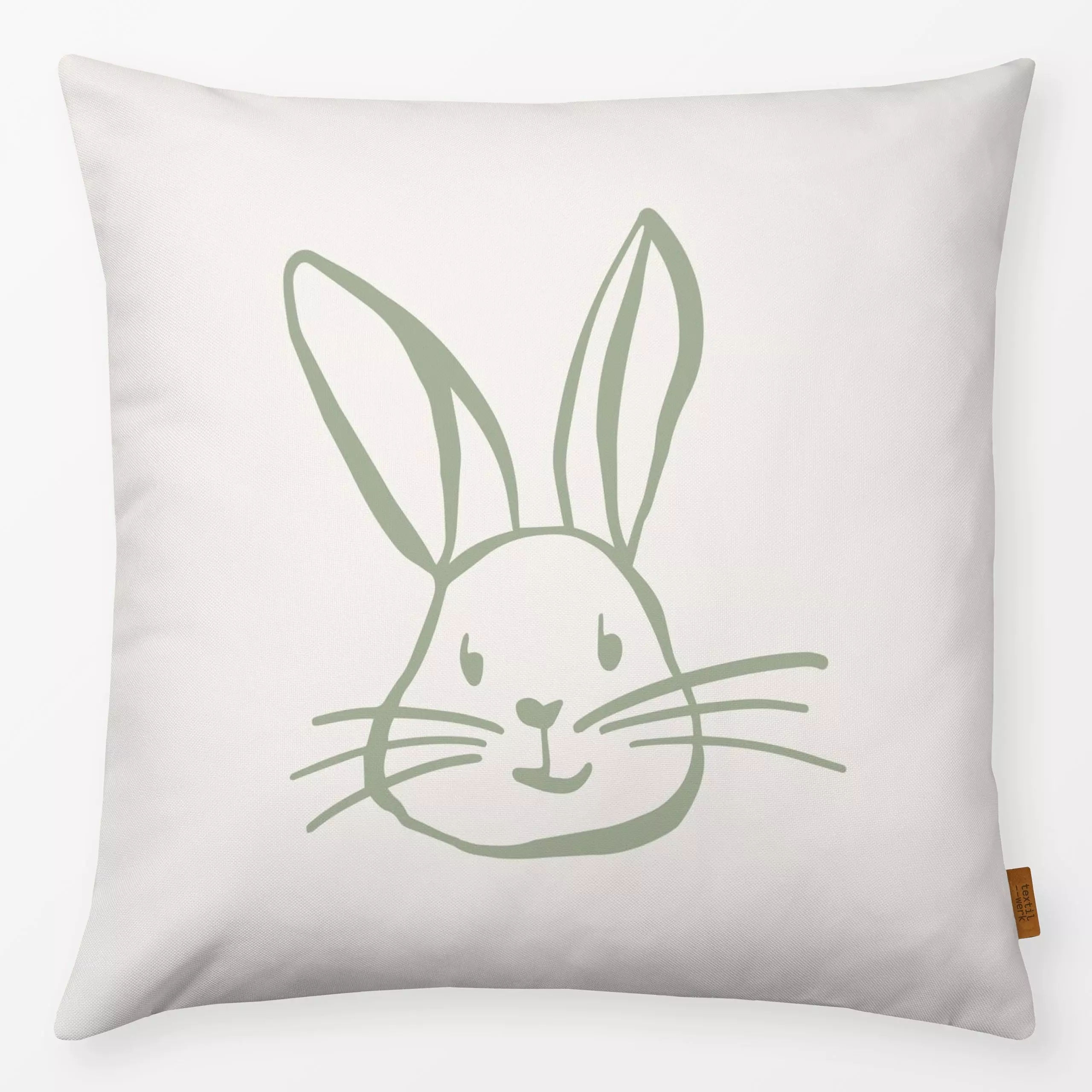 Kissen Hase beige - Frühling, Tiere, Anlässe, Ostern - von „Kruth Design"; Hase, Ostern, Osterhase, Gartendeko, kruthdesign,...