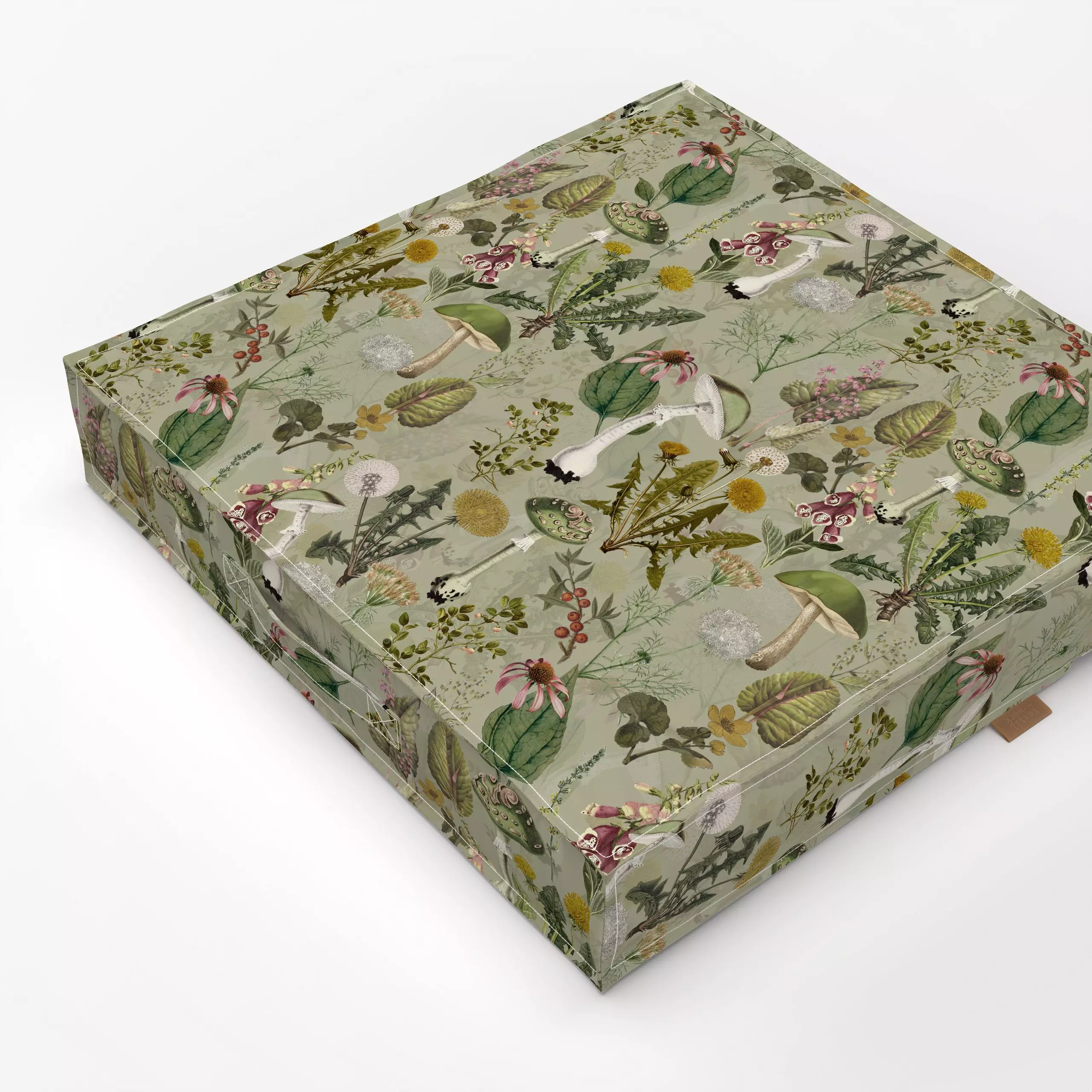 Bodenkissen Herbstwald - Natur & Landschaft, Retro & Vintage - von „Uta Naumann"; boho, Natur, Blumen, Wildblumen, Wald, Her...