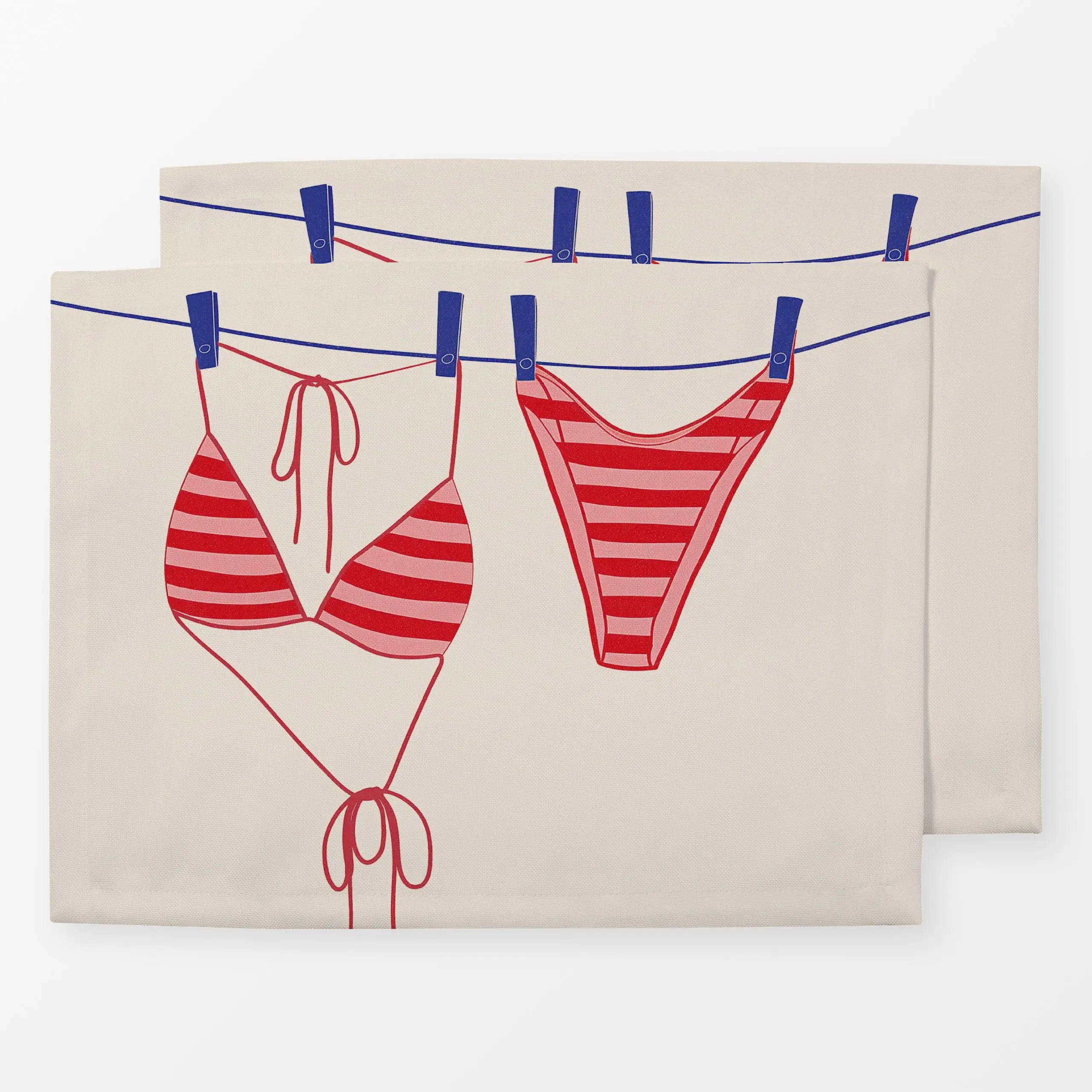 Tischset Bikini, gemustert, Sommer, von Studio Kesse