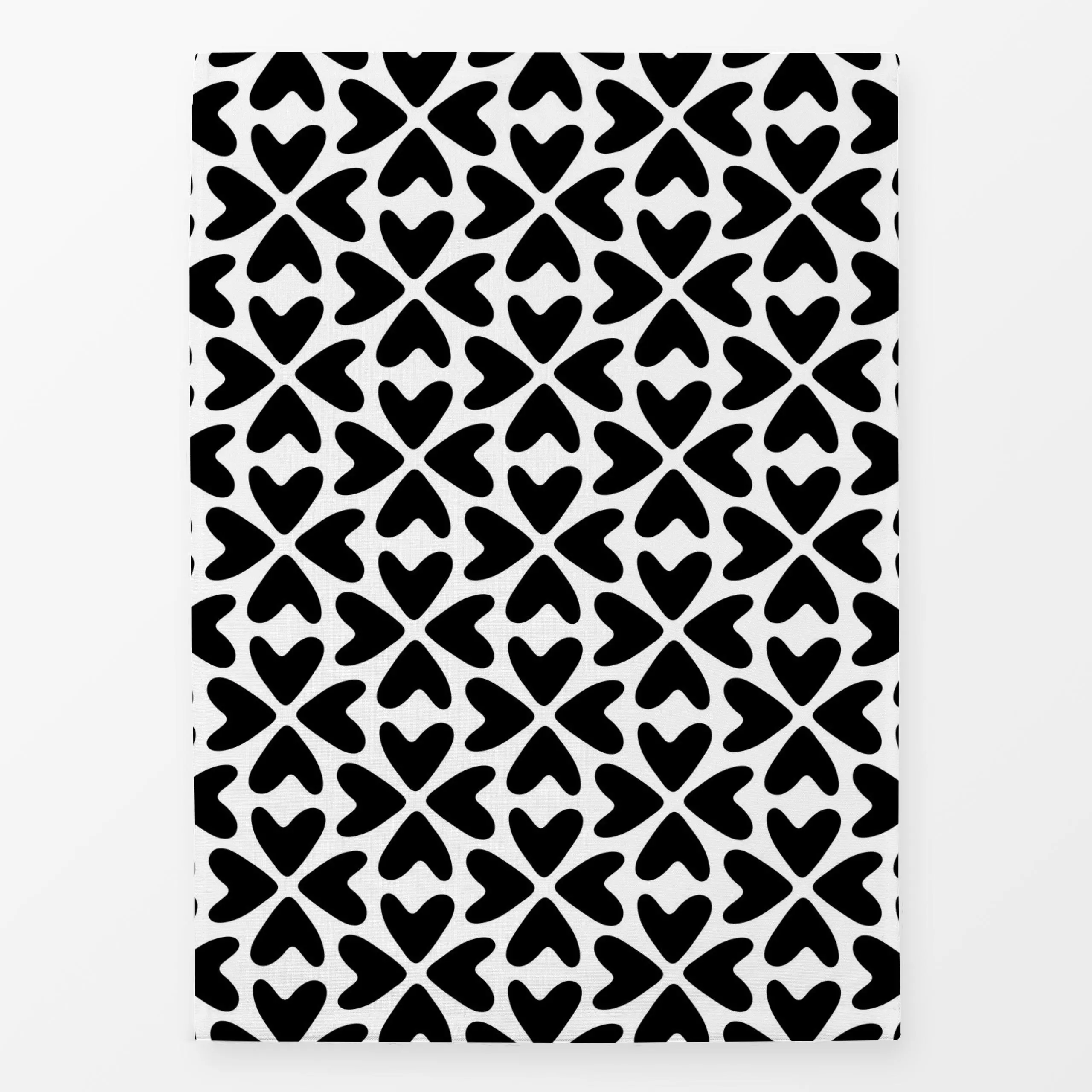 Geschirrtücher Herzen Hearts Black & White - Liebe, Romantik & Pride - von „Kathrin Woo"; Muster, Herzen, modern, Liebe, pat...