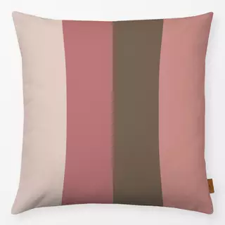 Kissen Breite Streifen Rosa Braun