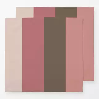 Servietten Breite Streifen Rosa Braun