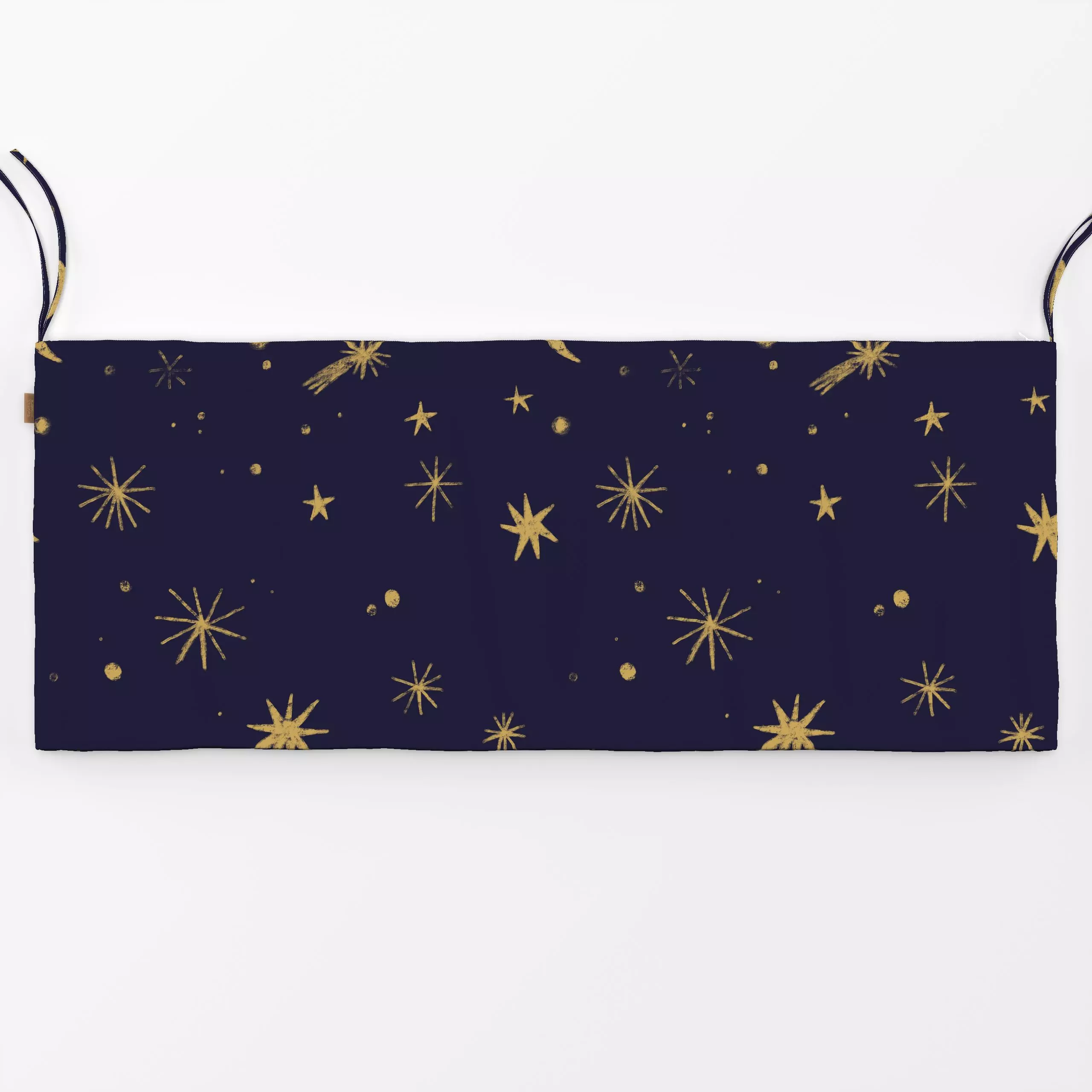 Bankauflage Sternenhimmel - Astronomie & Weltraum - von „Paulina Rauh"; Illustration, Kinder, Sterne, Mond, Kinderzimmer, go...