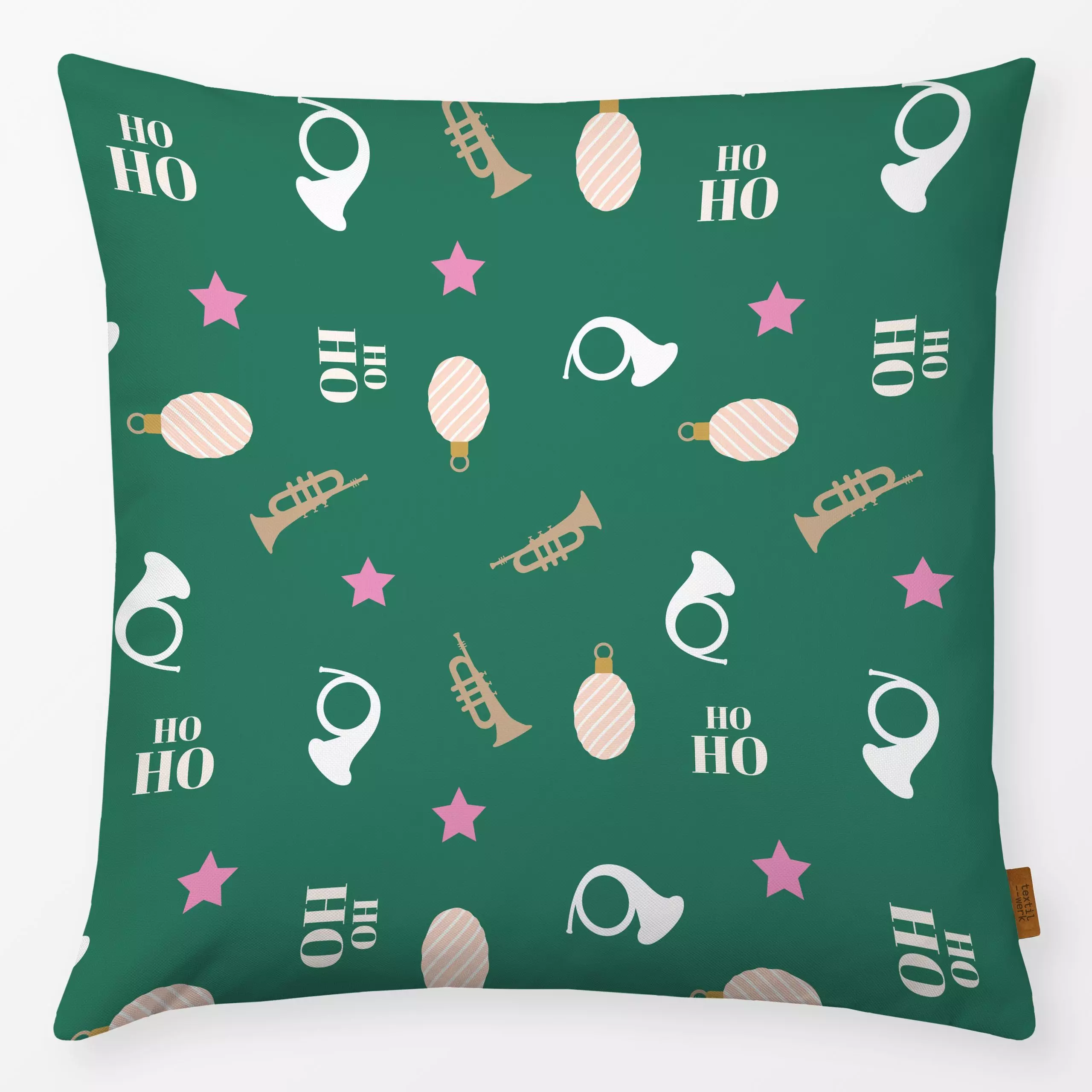 Kissen Kugel Grün Pattern - Weihnachten, Symbole & Muster, Anlässe - von „Jana Moßmann"; Love, Weihnachtsdeko, kugel, Weihna...