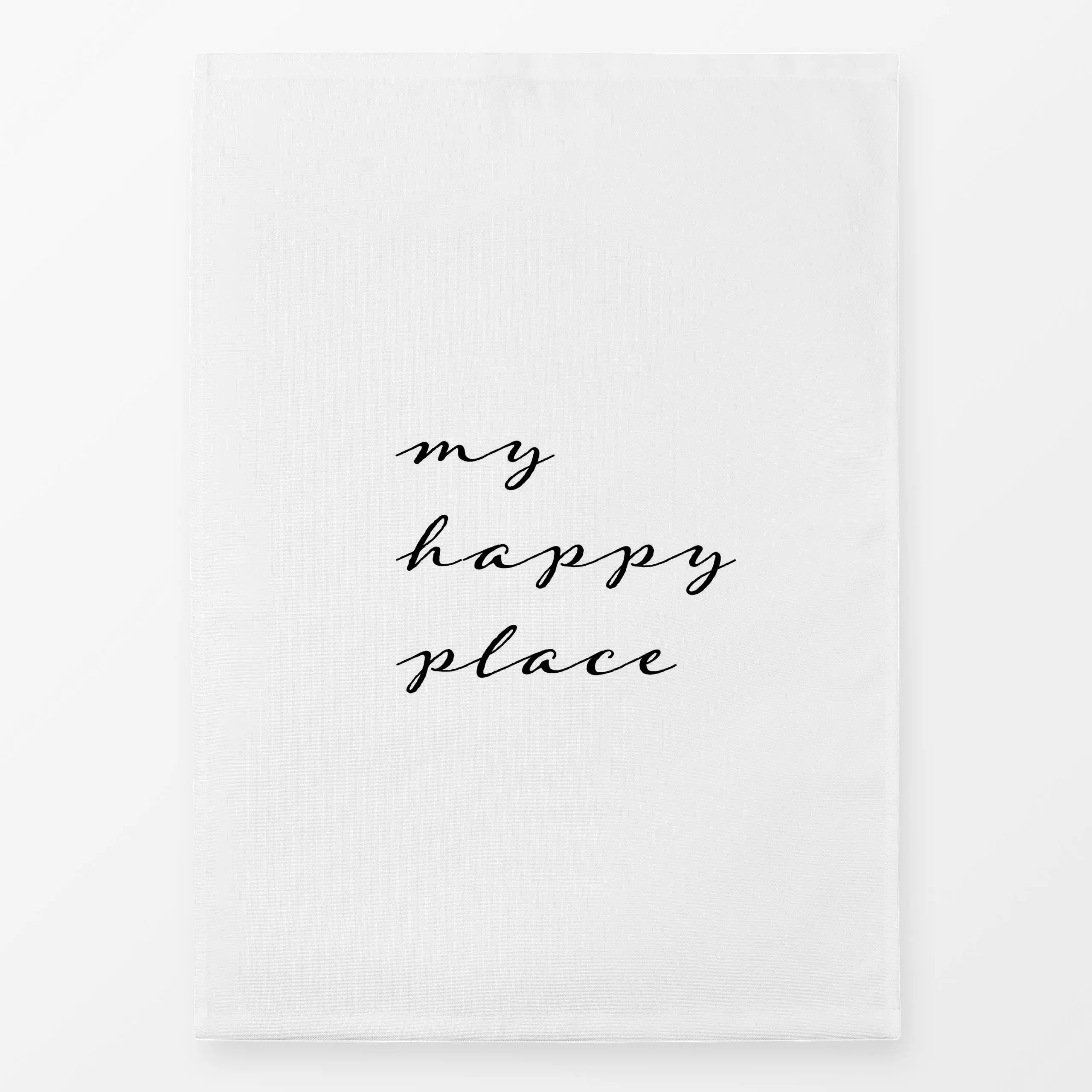 Geschirrtücher My Happy Place black - Sprüche & Schriftzüge - von „Studio ROSAGRAU"; typografie, Lettering, Happy, homedecor...