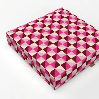 Bodenkissen Love Diamond Pattern pink