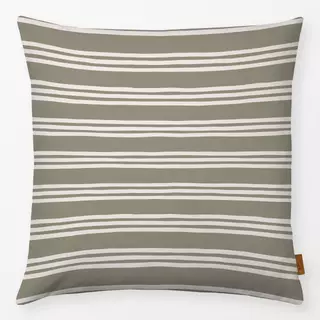 Kissen Streifen Beige Grün