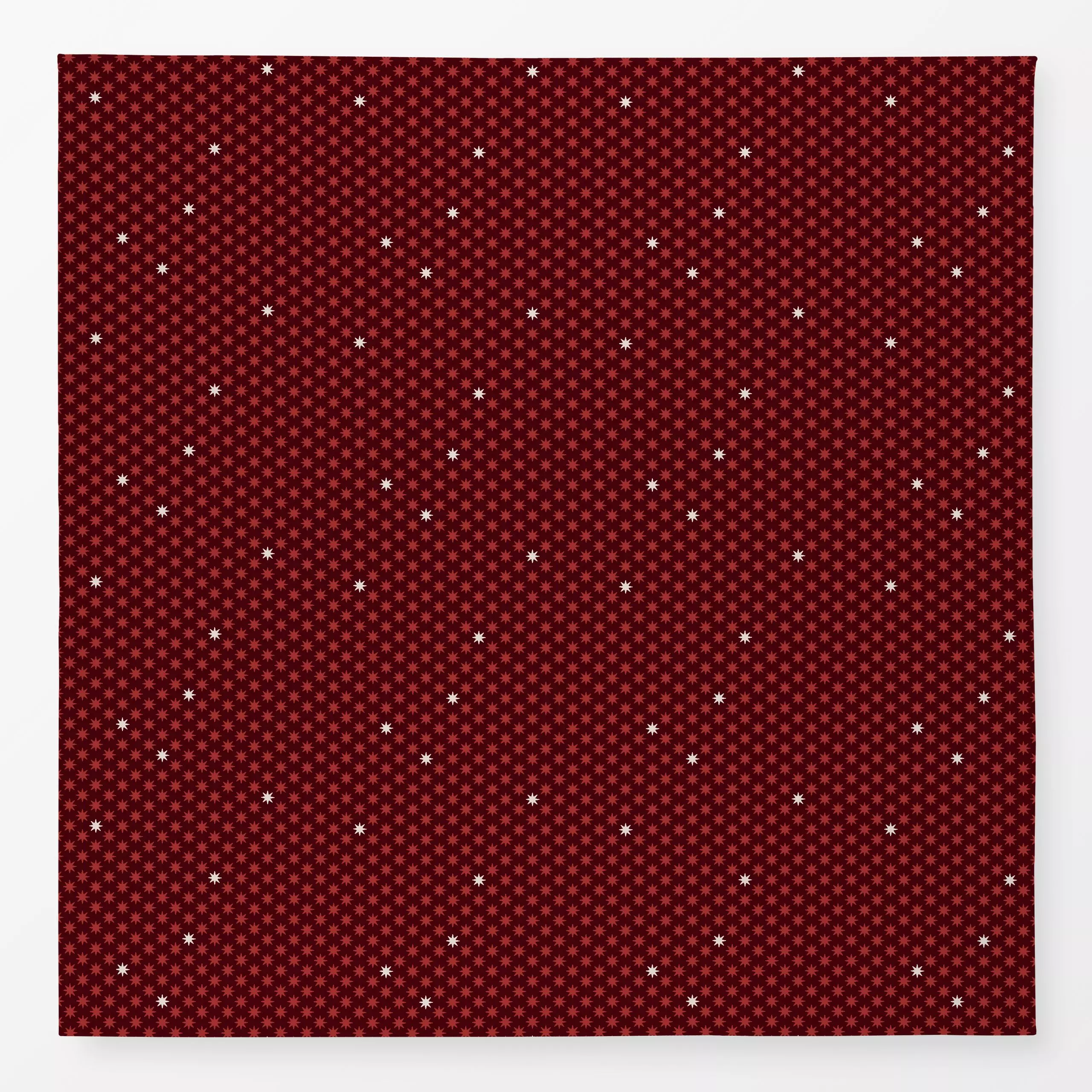 Tischdecke Sterne rot - Weihnachten, Anlässe - von „Studio Kesse"; Muster, Sterne, Weihnachten, Scandi, Nordic, Weihnachtsde...