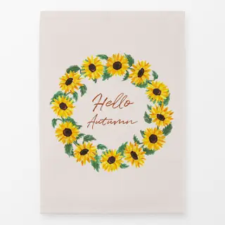 Geschirrtücher Hello Autumn Sunflower Wreath