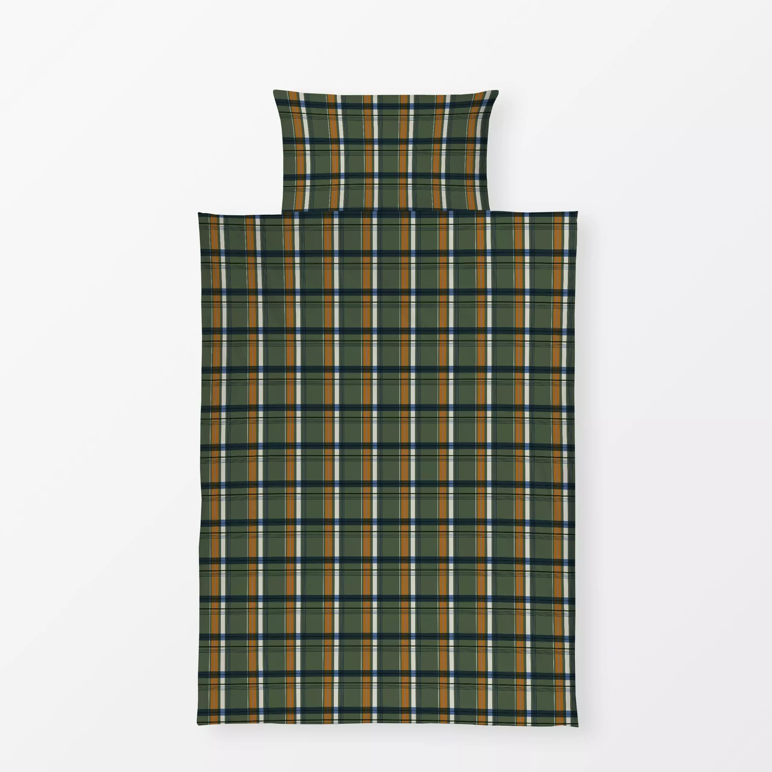Bettwäsche Karo grün III - Herbst, Symbole & Muster - von „Julia Schumacher"; Wald, Karo, Karos, kariert, juliaschumacher, o...