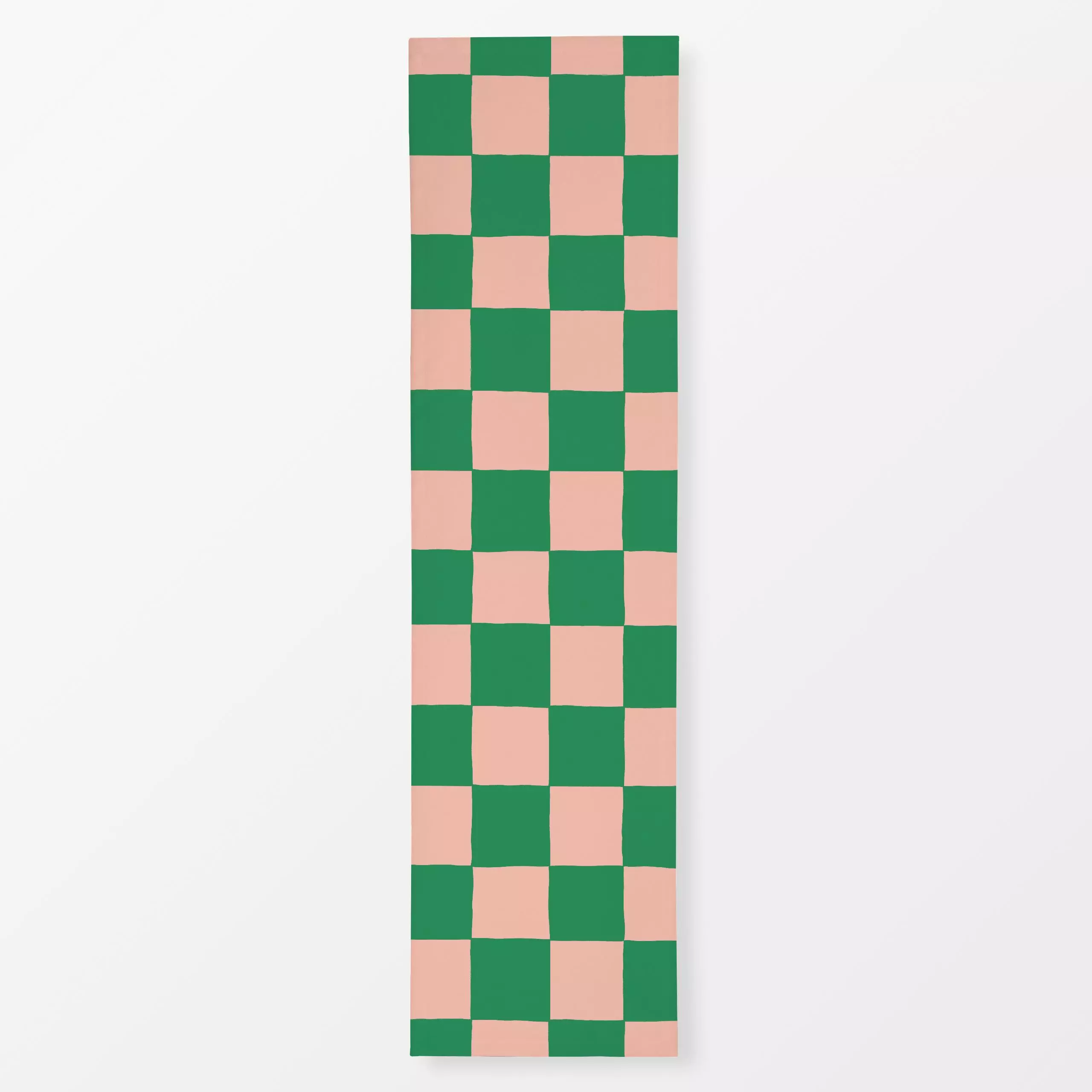 Tischläufer Karo rosa & grün - Symbole & Muster - von „Maren Gross "; minimal, modern, trend, Karo, Geschenk, kariert, Schac...