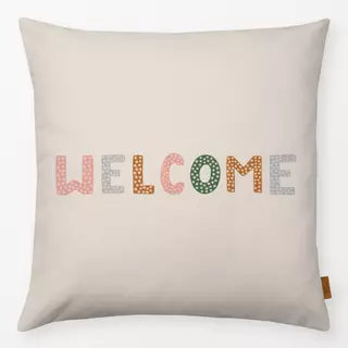Kissen Welcome gepunktet