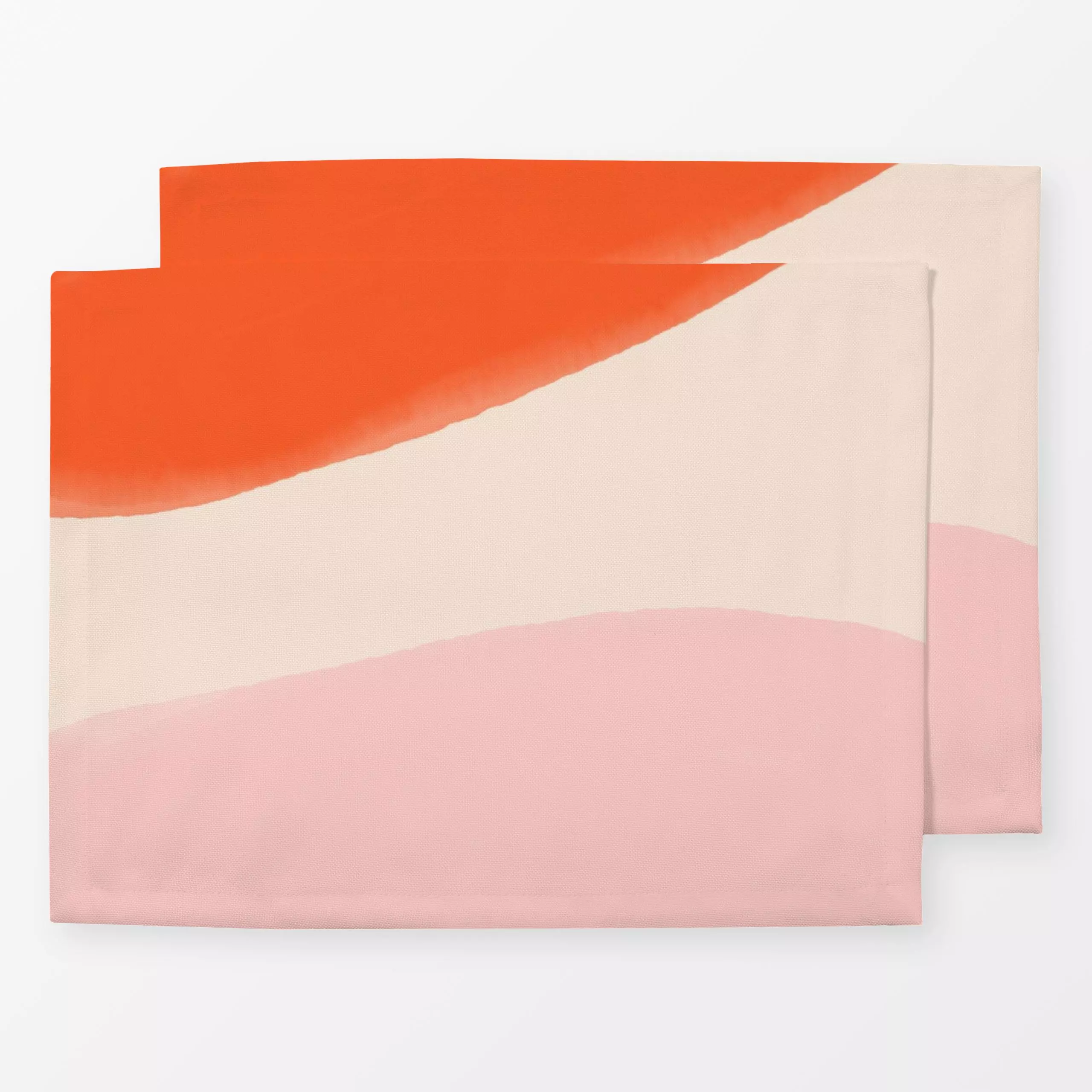 Tischset Watercolor Shapes Red & Pink, gemustert, von Maren Gross