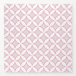 Tischdecke Hamptons Chic - Kreise Pink