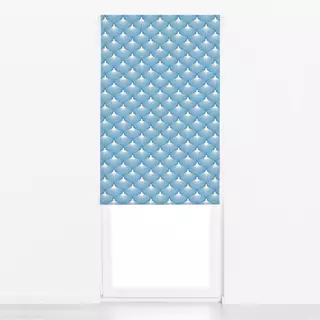 Raffrollo Graphic Bird blau