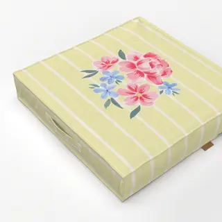 Bodenkissen Blumenbouqet gelb