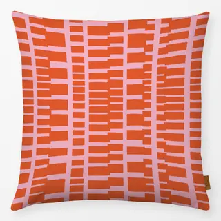 Kissen Wild Stripes orange rosa
