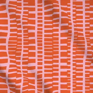 Meterware Wild Stripes orange rosa