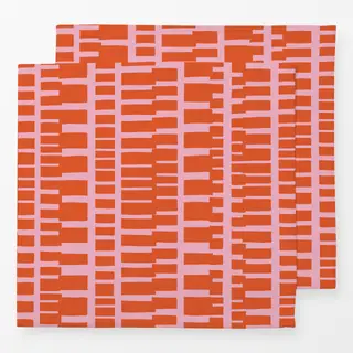 Servietten Wild Stripes orange rosa