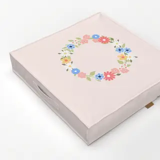 Bodenkissen Blumenkranz Frühling Rosa