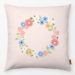 Kissen Blumenkranz Frühling Rosa