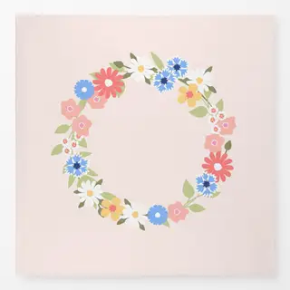 Tischdecke Blumenkranz Frühling Rosa