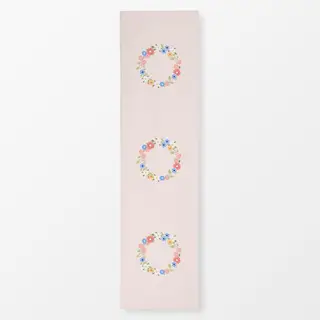 Tischläufer Blumenkranz Frühling Rosa