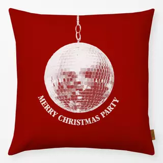 Kissen Christmas Party Discoball Rot
